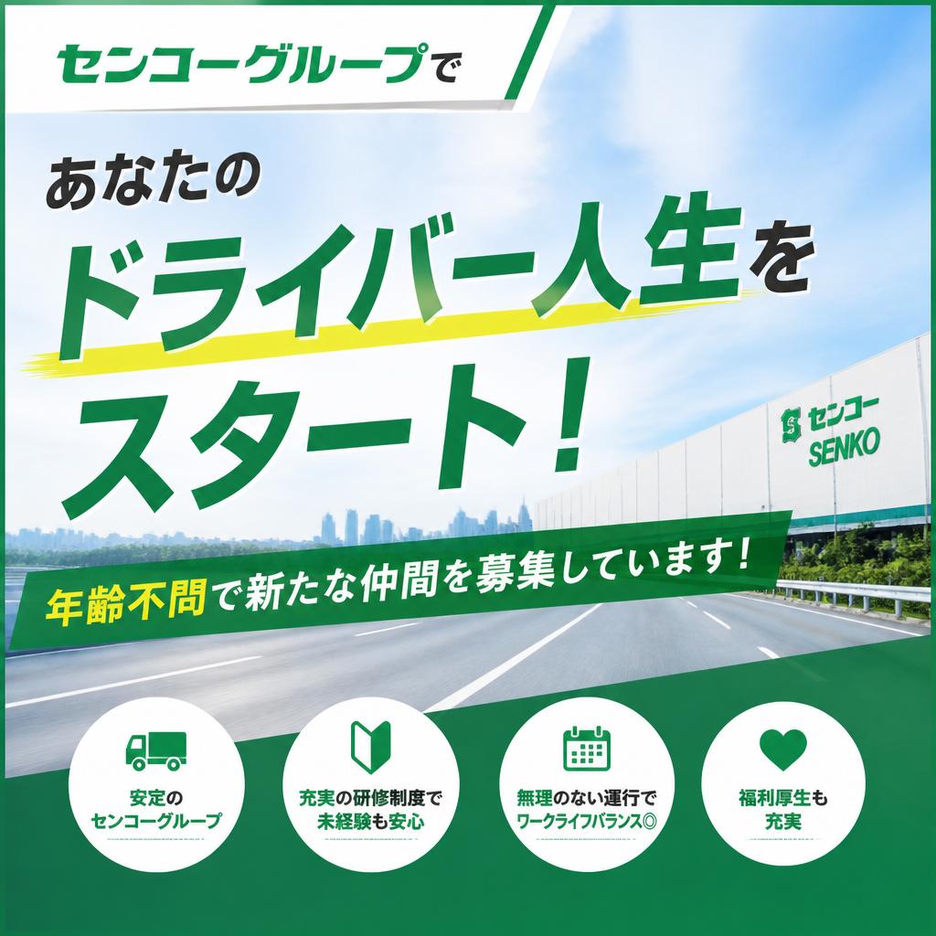センコーグループであなたのドライバー人生をスタート！年齢不問で新たな仲間を募集しています！福岡センコー運輸